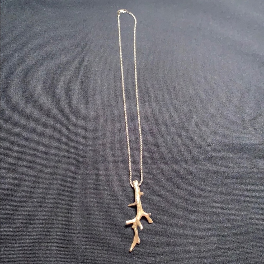Mignon Faget silver branch pendant w silver chain